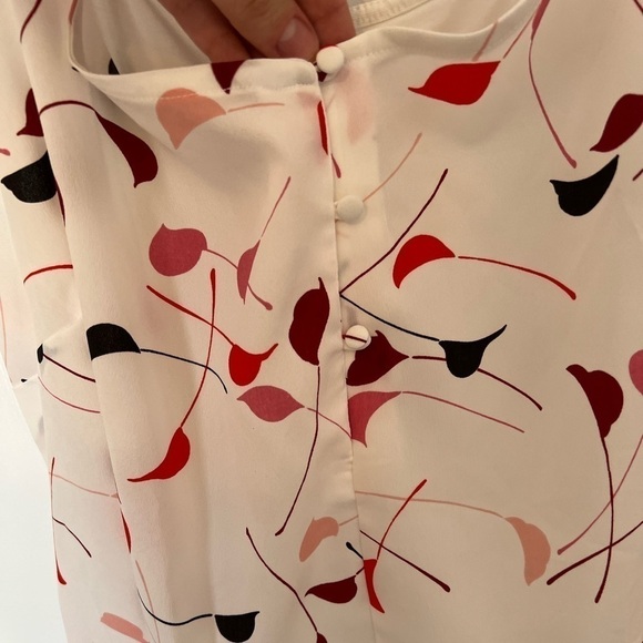 LANE Bryant 18/20 2x White and Red Flowy Cami Tank Top - Picture 6 of 12